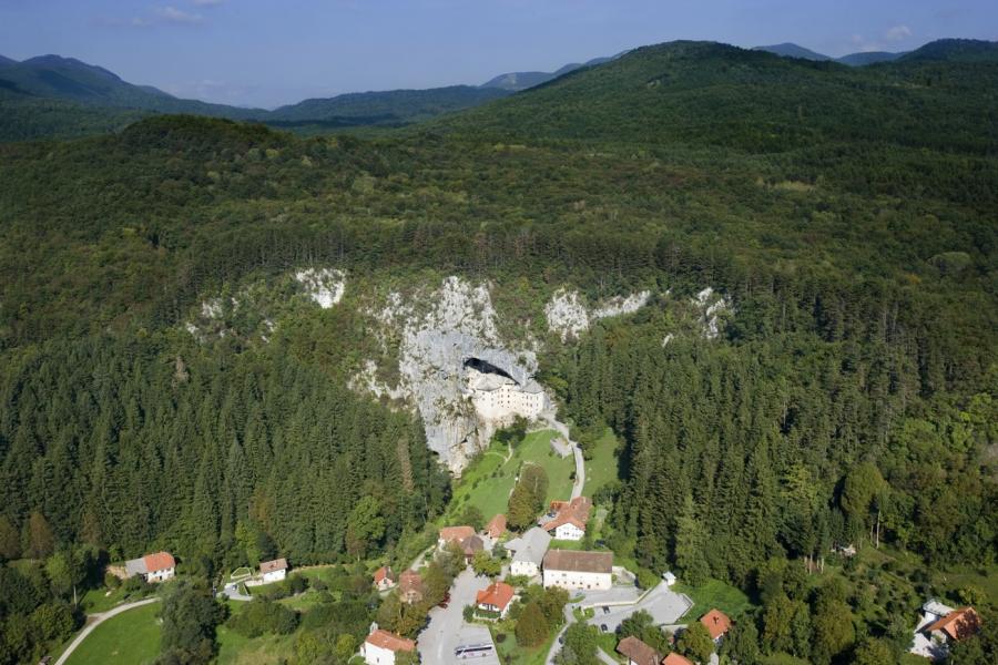 Vista área del castillo