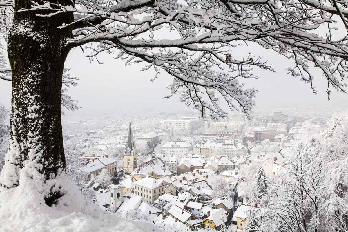 Liubliana nevada, una opción de viaje a Eslovenia en invierno